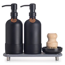  Luxurious Hand and Dish Soap Dispenser Set, Kitchen Soap Dispenser Set with...