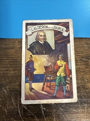 1940 s Calderon De La Barca Vintage RARE Card Spanish Writer Amatller