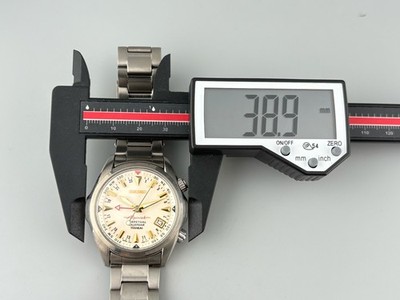Ex+5 Seiko Alpinist 8F56-00D0 SBCJ021 Ivory Titanium Date Quartz