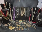 Huge Bulk Lot Vintage Rhinestone Costume Jewelry Most Signed Trifari Monet