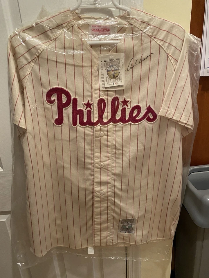 Richie Ashburn Signed Mitchell & Ness (M&N) Phillies Autographed Jersey Auto PSA - Image 2 of 4