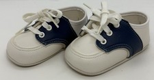 RARE VINTAGE Baby Saddle Shoes Blue  Navy Size 1