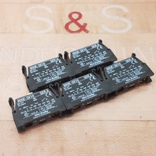 Lot Of 5 - Allen Bradley 800E-3X10 Series A Contact Block, 690V, 10A - USED