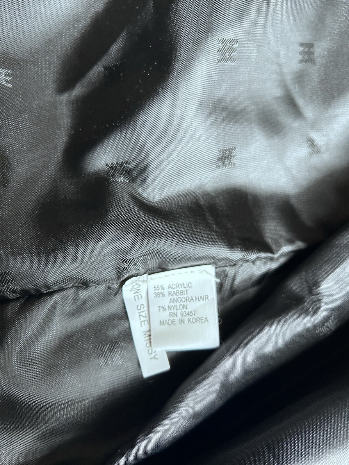 Lee Sands Angora Rabbit Open Front Sweater 80s Vintage, Size L, Black Lagenlook thumbnail 9