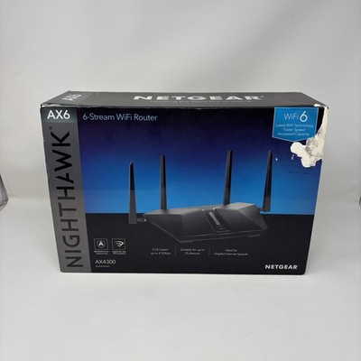NETGEAR Nighthawk RAX45 AX6 WiFi 6 Router AX4300 Powers On Used w Box
