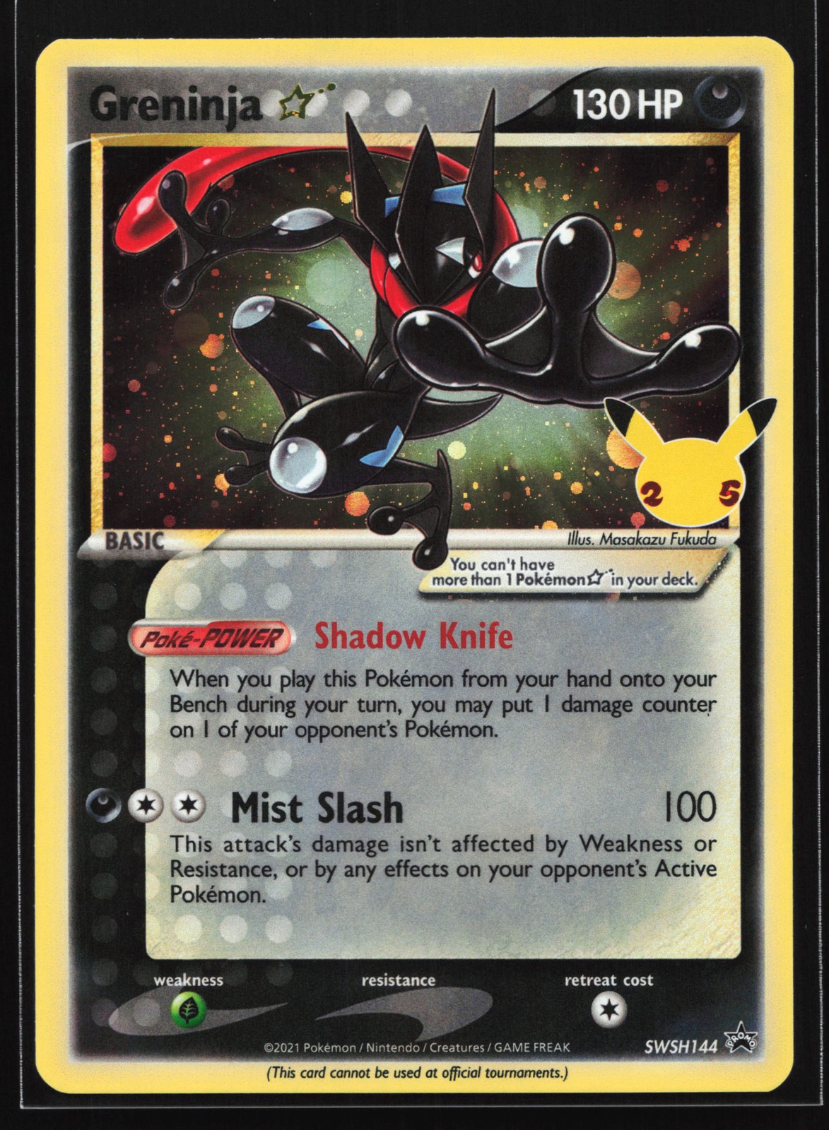 Greninja Star SWSH144 SWSH: Sword & Shield Black Star Promo Pokemon Card