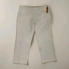 Perry Ellis Portfolio Men's White Modern-Fit Solid Dress Pants Size 40W 30L