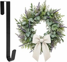 Sattiyrch 15" Wreath Hanger for Front Door, Over the Door Wreath Hook