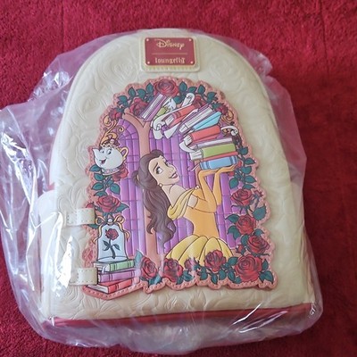 Loungefly Disney Beauty and the Beast Mini Backpack Beige Red Multicolor