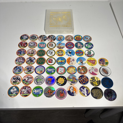 Lot Of 60 Vintage Pogs Coca Cola Pepsi Sprite Retro Milk Caps Game 90s Toy