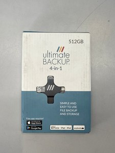 Ultimate Backup 4-in-1 512GB Storage Saver Device- Gray