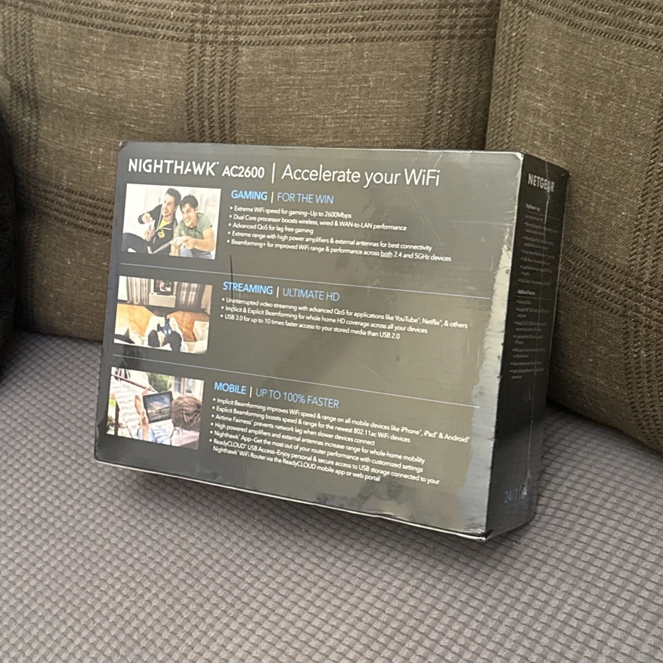 BRAND NEW Nighthawk AC2600 Smart WiFi Router 2.6 Gbps Gaming Router - Image 4 of 4