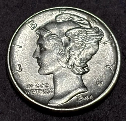 1944-P  Mercury Dime - BU Uncirculated - 90% Silver