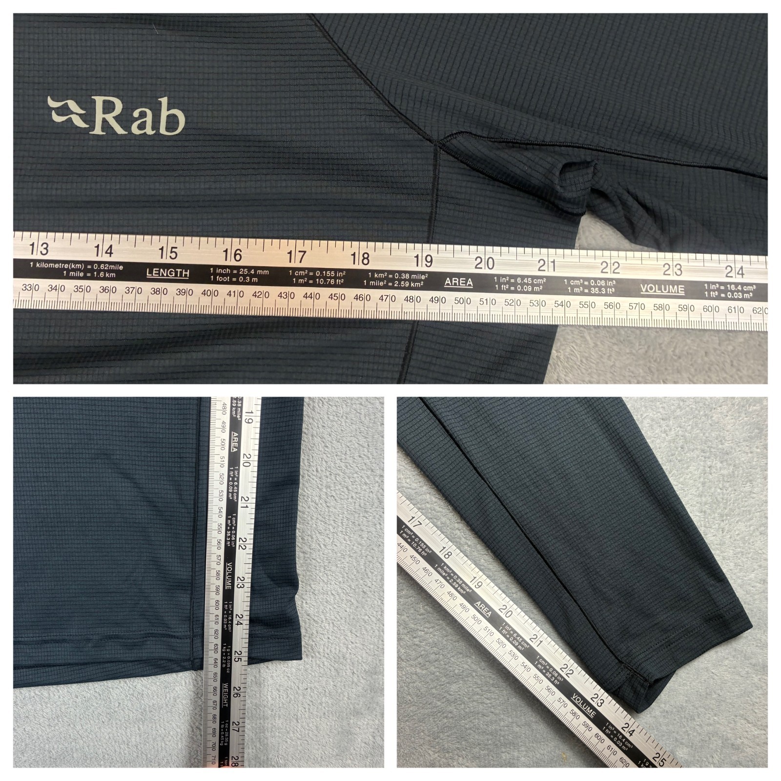 Vintage Rab 'Pulse LS' Grey Ebony Sz Medium 1/4 Quarter Zip Pullover Sweatshirt image 7