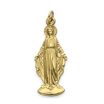 Maria Anhänger 9 kt Gelbgold - 15 x 38 x 2 mm - 4,4 g