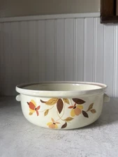 Vintage Hall’s Superior Hall Ceramic Casserole Autumn Leaf 8” w/ Handles No Lid