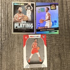2020-21 NBA Hoops Now Playing Holo Onyeka Okongwu + We Got Next Holo + Base 
