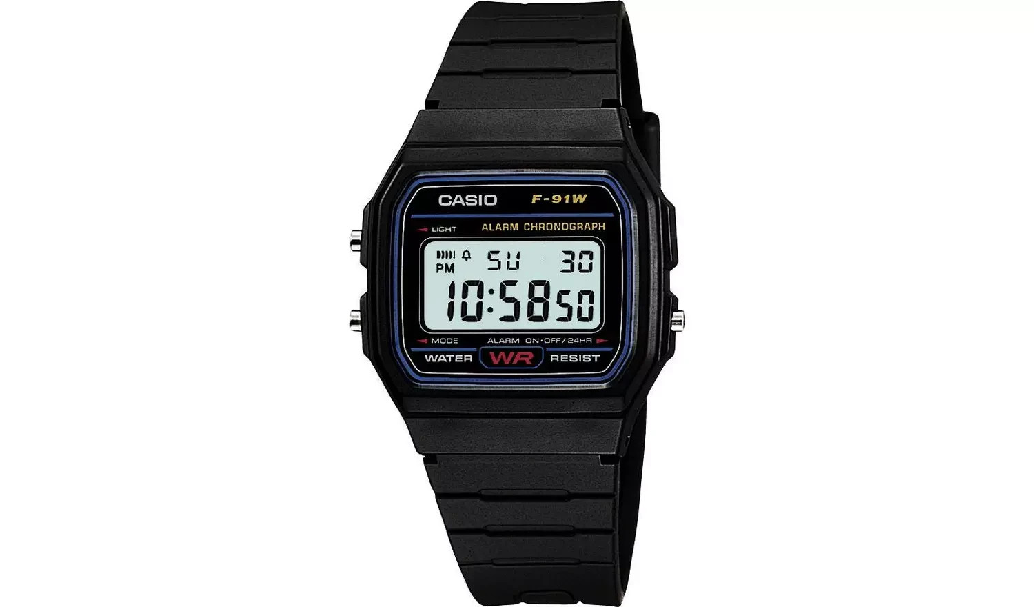 Casio F-91W-1XY F-91W-1YER F-91W Alarm Chronograph (35.2mm) Watch - Image 7