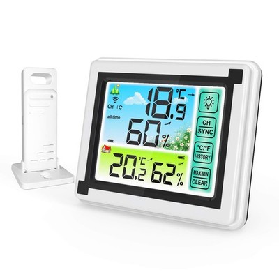Wireless Weather Station Indoor Outdoor Thermometer with Remote Sensor, Digit...