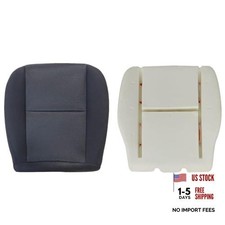 Front Driver Bottom Replacement Seat Cover  Foam Cushion - Black - Compatible