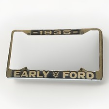 Vintage 1935 Ford V8 Early Ford License Plate Frame California Car Tags Holder