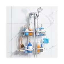 Aluminum Alloy Hanging Shower Caddy for Handheld Shower Heads,Rustproof Hose ...