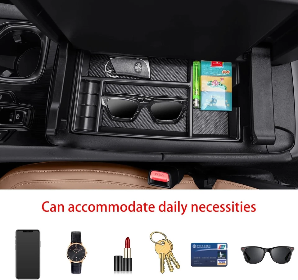 Car Armrest Storage Box Organizer For 2023 2024 2025 Lexus RX 350h 450h+ 500h Foto 2 de 4