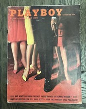 Vintage Playboy Magazine October 1961 Jean Cannon Vargas Very Good Condition Vintage Playboy Magazine October 1961 Jean Cannon Vargas Very Good Condition