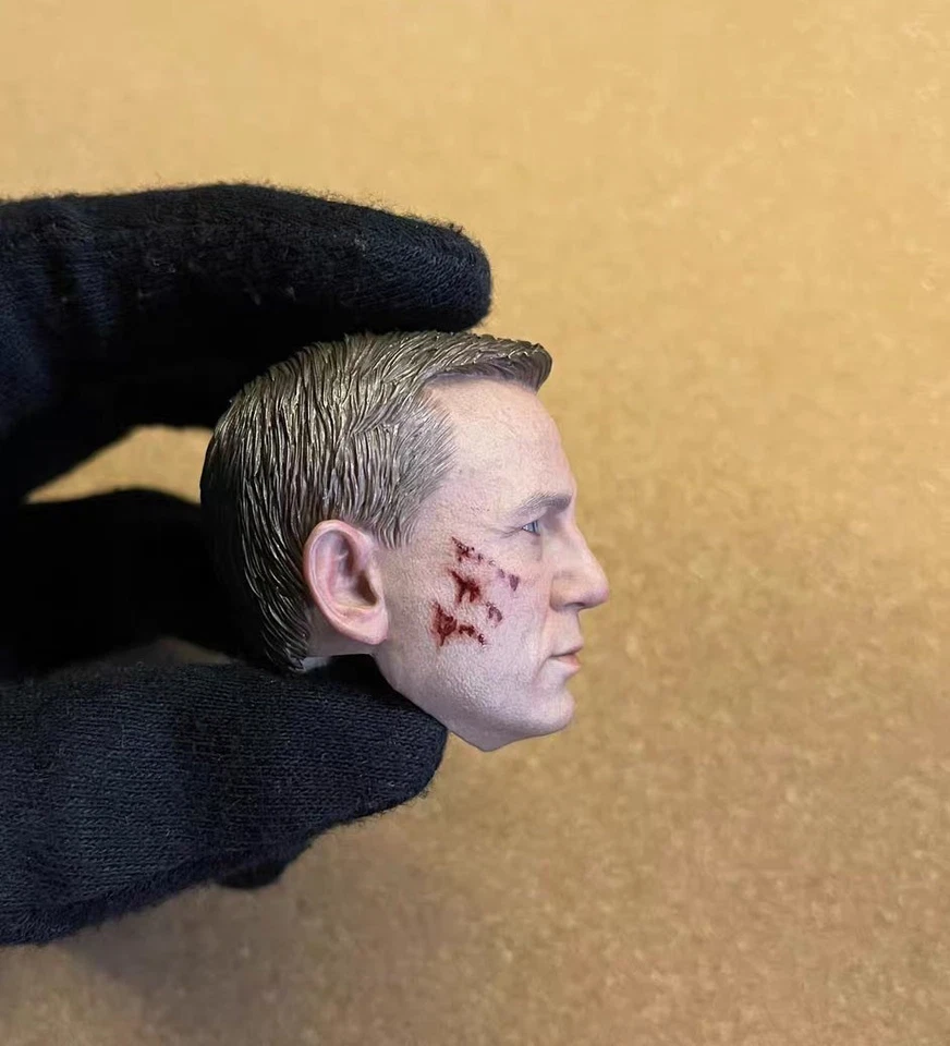 Head Sculpt Figure 1/6 Hot Toys No Time To Die MMS804 James Bond Commando Outfit - Image 2 of 3