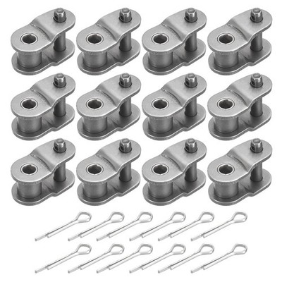12Pcs 5/8'' Roller Chain Offset Link Half Links Chain End Link for 10A Chain