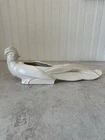 McCoy Pottery Bird of Paradise Planter White Ceramic 13” Pheasant Peacock