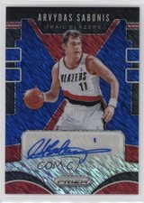 2019-20 Panini Prizm Signatures FOTL Blue Shimmer Arvydas Sabonis Auto HOF 0rt5
