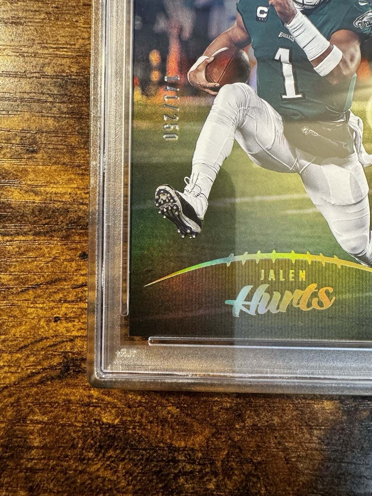 2023 Panini Luminance - Jalen Hurts #54 - Gold Parallel /250 - PSA 10 - Low POP view 6
