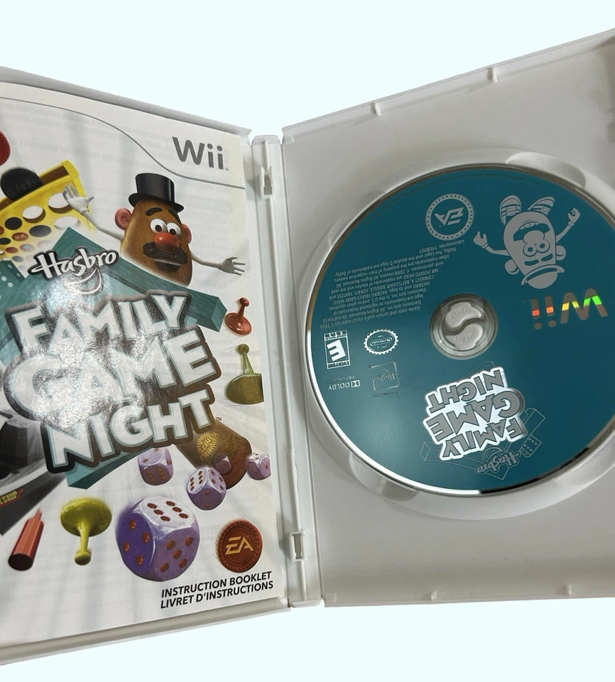 Hasbro Family Game Night (Nintendo Wii, 2008) W/manual, Tested and Good - Image 3 of 4