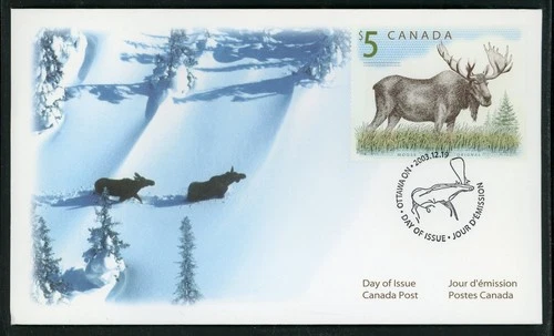 CANADA 2003 FIRST DAY COVER, THE MOOSE !! L149