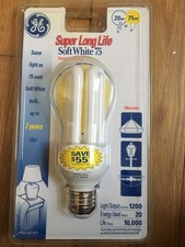 GE 75 WATT EQUIVALENT CFL BULB 20 WATTS