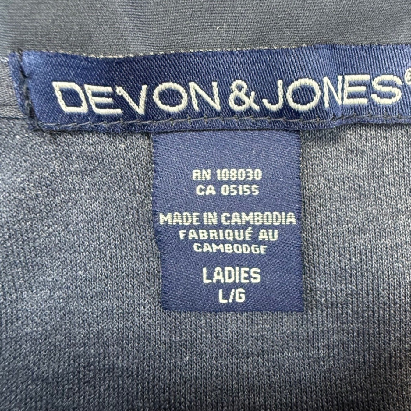 Devon Jones Ladies Large Navy Melange UTK Warm-Logik Insulated Quilted Vest NWT