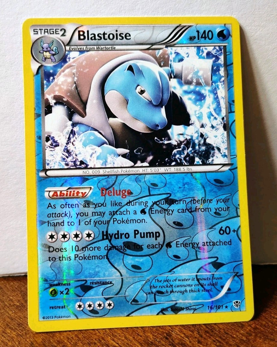 POKEMON BLASTOISE 16/101 REVERSE HOLO PLASMA BLAST LP