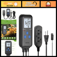 Digital Humidity Controller with Temperature Display - Dual-Stage Humidistat for