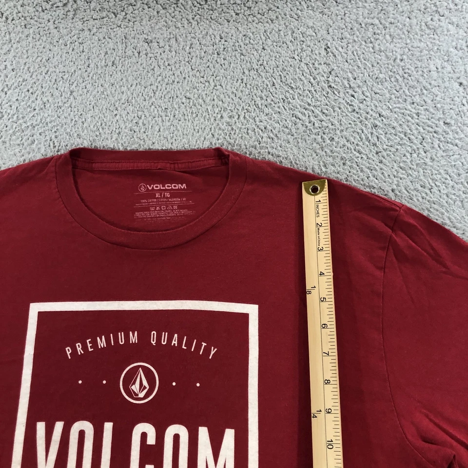 Volcom Shirt Mens XL Red Premium Quality Stone Made Graphic Tee Casual Cotton - Image 4 of 4