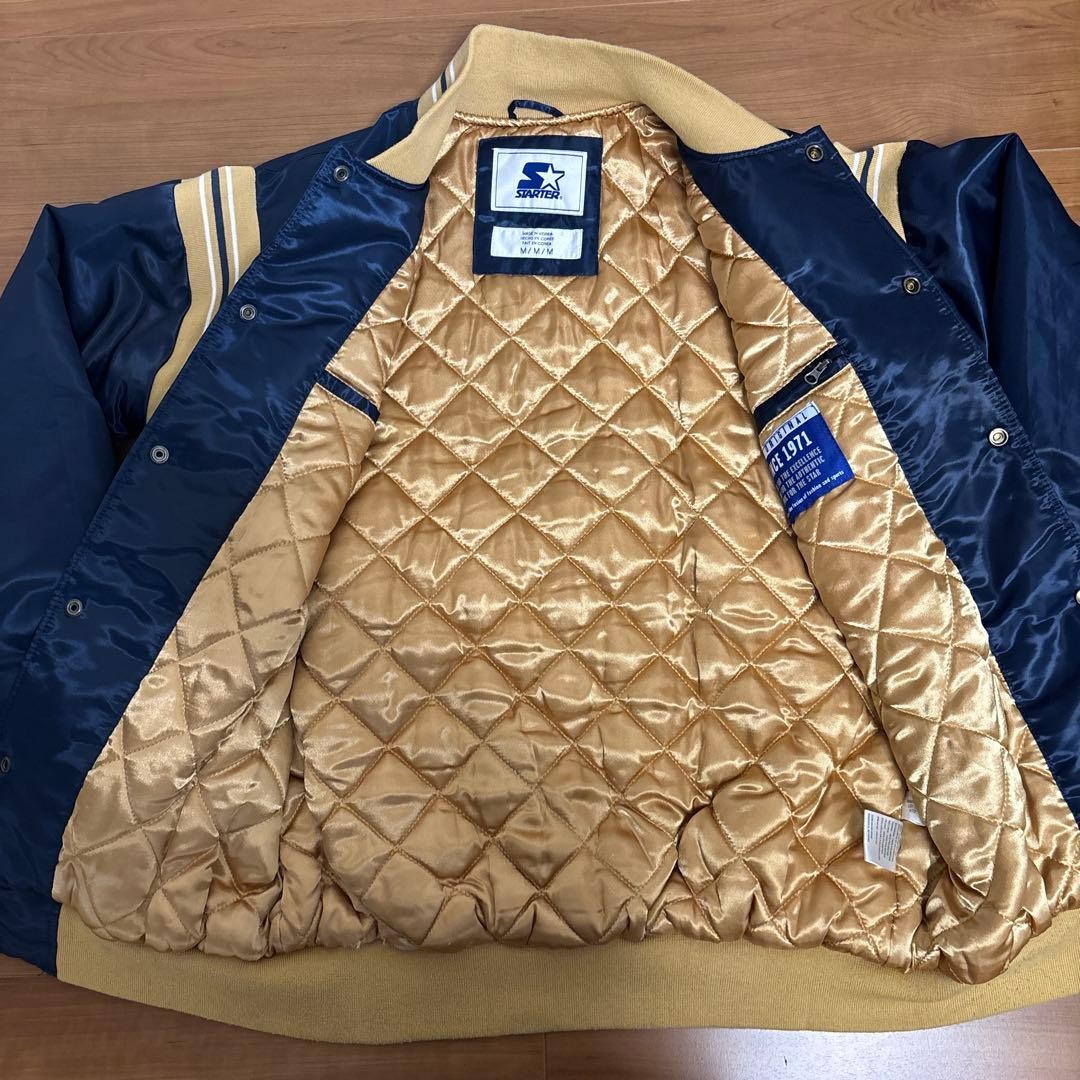 NotreDame Fighting Irish Satin Stadium Jacket Starter L Vintage Damaged image 6