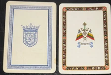 RW176 Swap Playing Cards 2 Old English Wide Royalty Crests Coat Of Arms Military