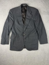 Chaps Ralph Lauren Blazer Mens 42 Gray Wool Two Button Jacket Made USA Classic