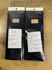 Lot of 2 Lane Bryant Sheer Knee Highs Nylon Sandalfoot One Size Non-Binding