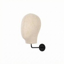 Wall-Mounted Mannequin Head Cloth-Covered-Covered Wall Mounted Mannequin Head
