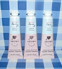Bath Body Works ROSE VANILLA Aromatherapy Hand Cream Travel Size x 3