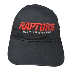 Raptors Rich Township Strapback Baseball Cap Black One Size Adjustable Vitronic