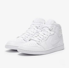 Nike Air Jordan 1 Mid White / Größe 45 / Ne...