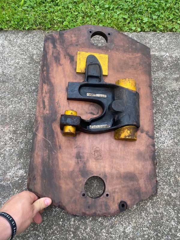 Early 1900s Wooden Industrial Foundry Mold, 2 Sided, Original Paint