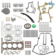 1.4L Engine Rebuild - Gasket Piston Bearing Timing Chain Set For Buick Chevrolet